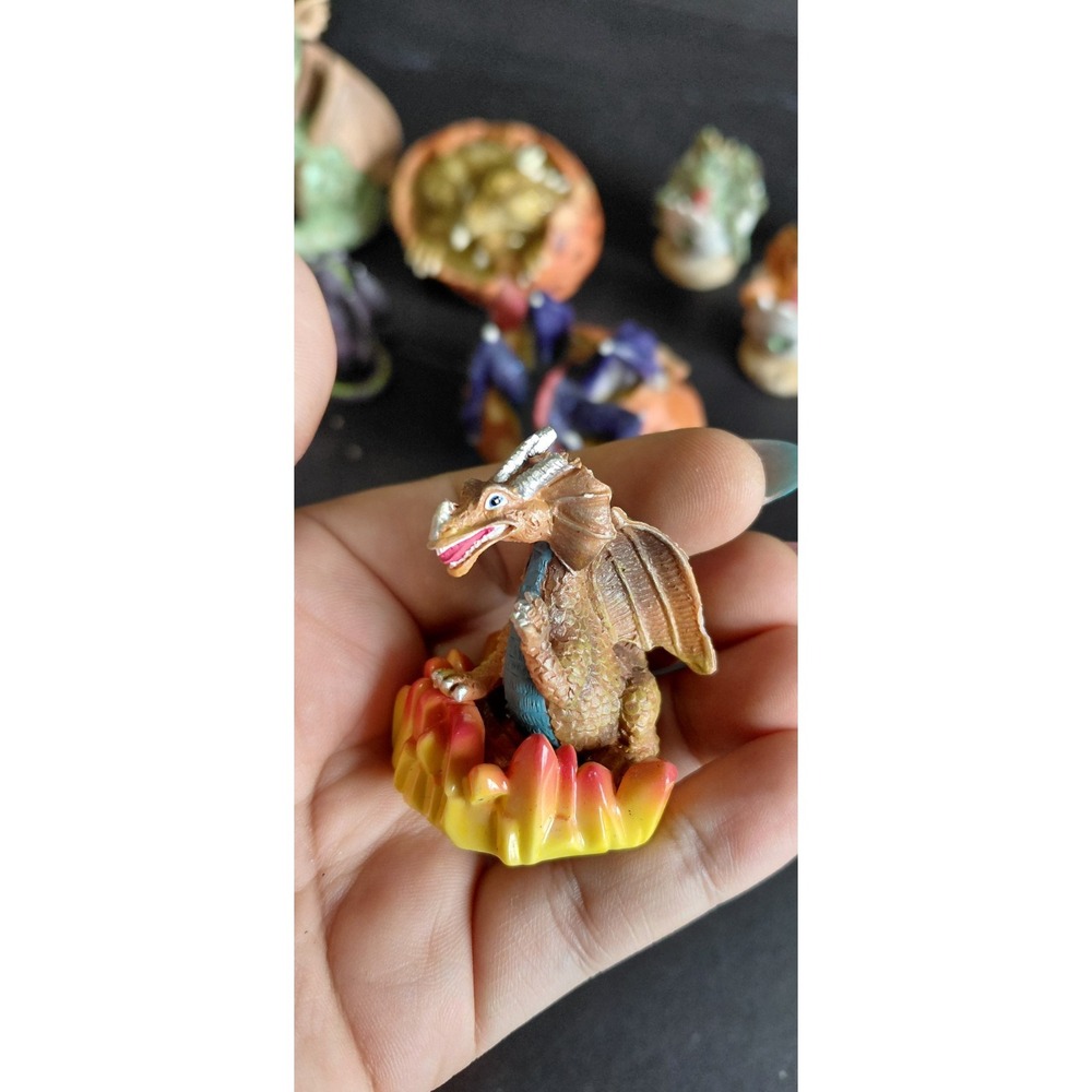 Mythical Creatures collectible fantasy Decor dragon & hatchling resin figurines - Picture 3 of 16